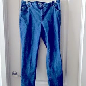 Woman Within Medium Stonewash Relax-fit Straight Leg Jean